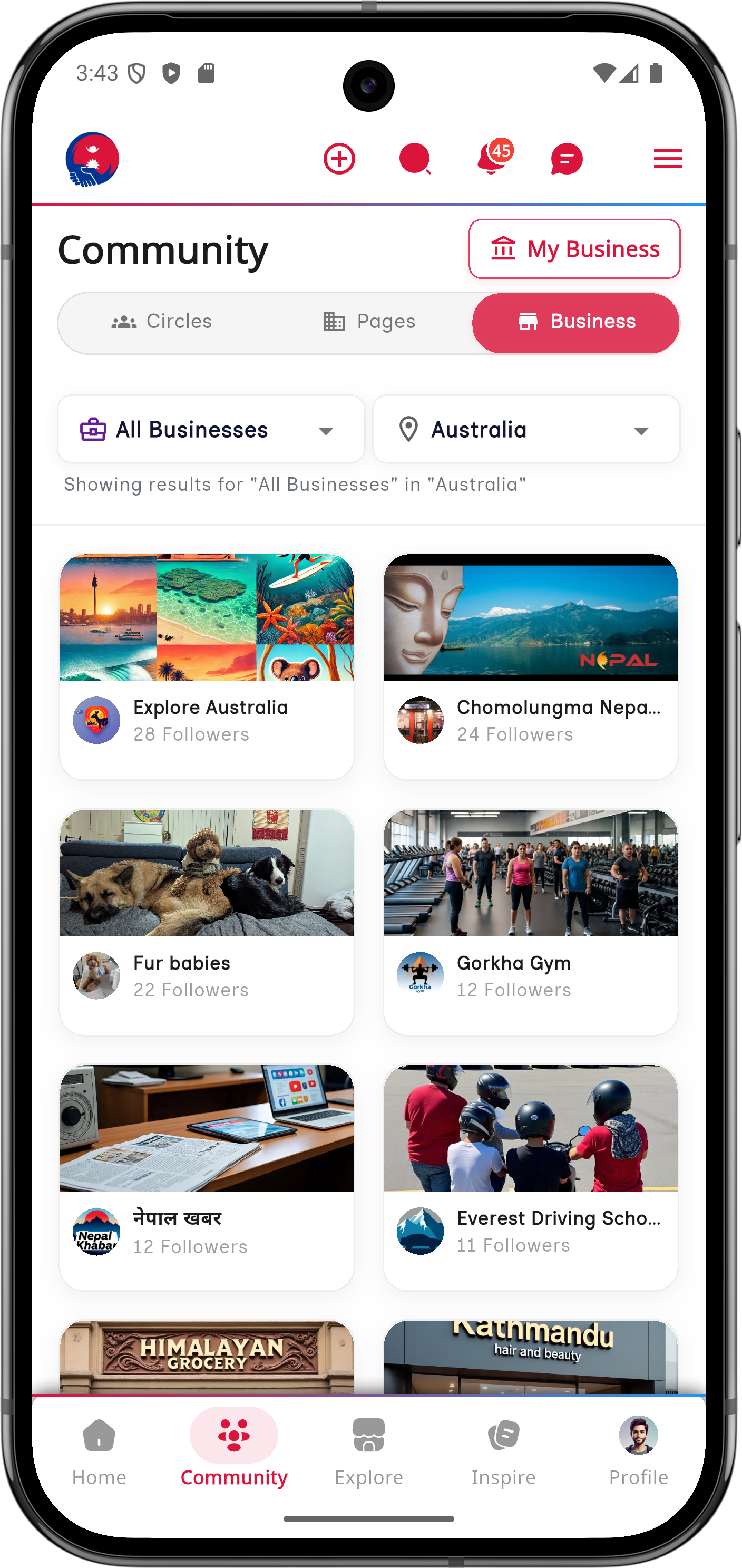 Business page