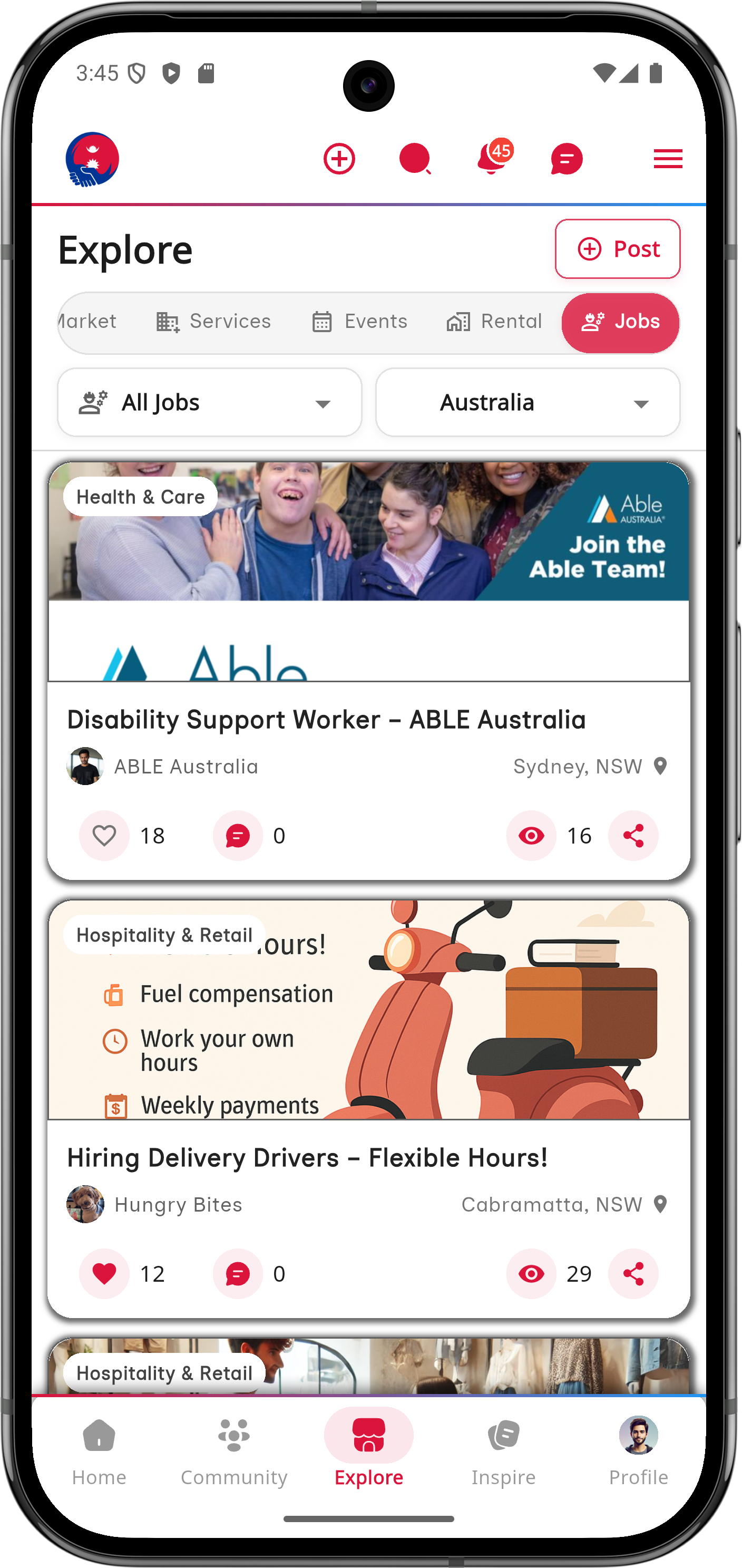 Jobs list